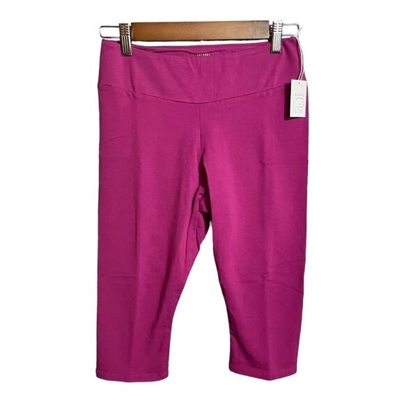 Anthropologie LACAUSA Astral Mid Rise Capri Leggings in Dragonfruit Size M NWT - Picture 4 of 10